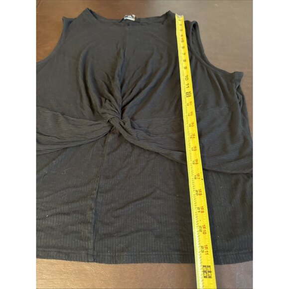 Simply Vera Vera Wang Womens Black Ribbed Sleeveless Twist Front Tank Top XXL - Picture 5 of 7